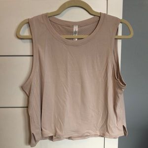 Lululemon M crop tank soft pink